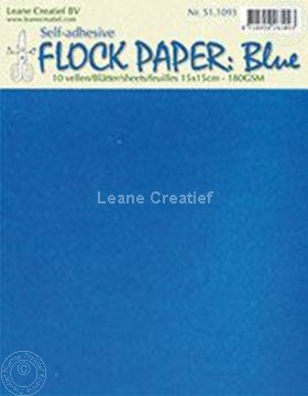 Afbeeldingen van Flock paper blue 15x15cm
