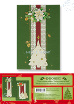 Picture of Christmas card kit embossing green
