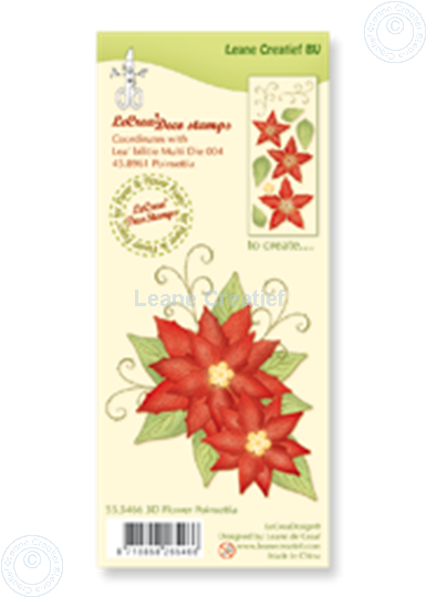 Picture of Clear stamp 3D flower Poinsettia