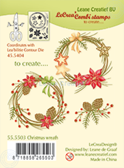 Picture of Combi stamp Christmas wreath