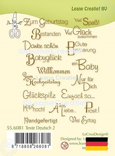 Picture of LeCreaDesign® clear stamp Texte  German 2.