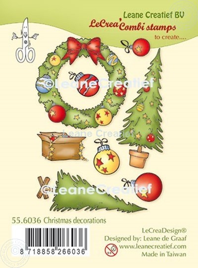 Afbeelding van LeCreaDesign® combi clear stamp Kerst decoraties
