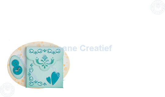 Afbeelding van LeCreaDesign® combi clear stamp Swirl Vierkanten