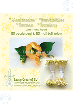 Afbeeldingen van Meeldraden 2mm,  80 matt & 80 pearl Soft yellow
