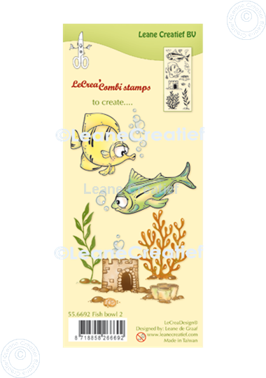 Picture of LeCreaDesign® combi clear stamp Fish 2.