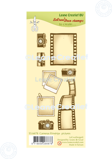 Afbeelding van LeCreaDesign® deco clear stamp Cameras, filmstrips & fotos