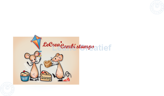 Afbeelding van LeCreaDesign® combi clear stamp Muizen party