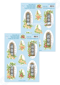 Bild von Dekorationsblätter 10x Fensterszene