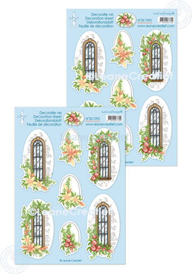 Bild von Dekorationsblätter 10x Fensterszene