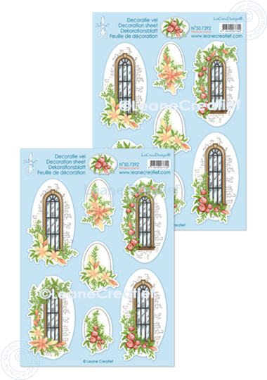 Afbeelding van Decoratie vellen 10x Window scene 