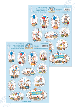 Picture of Decoration sheets 10x The world of Mice, Let's Party