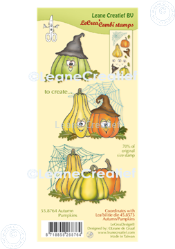 Picture of LeCreaDesign® combi clear stamp Autumn pumpkins (coordinates with Lea’bilitie die 45.8573)