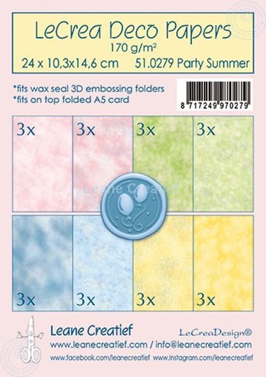 Picture of Deco paper embossing set Party & Summer