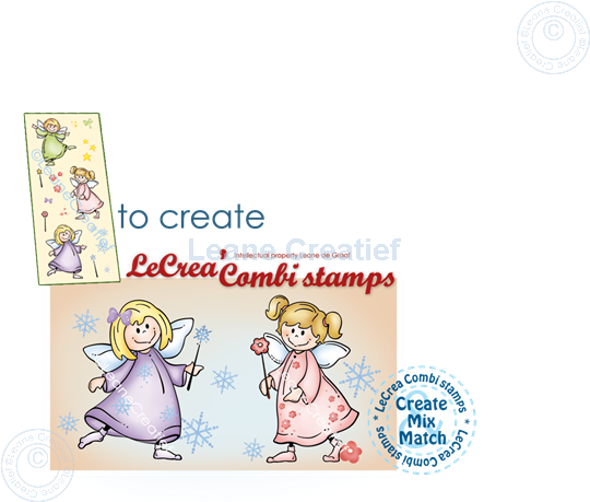 Picture of LeCreaDesign® combi clear stamp Little Angels - Fairies