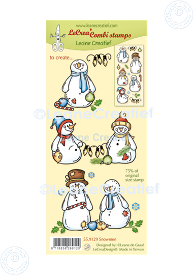 Picture of LeCreaDesign® combi clear stamp Snowmen