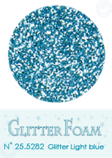 Image sur Glitter Foam A4 sheet Light blue