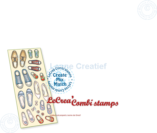 Afbeelding van LeCreaDesign® combi clear stamp Schoenen