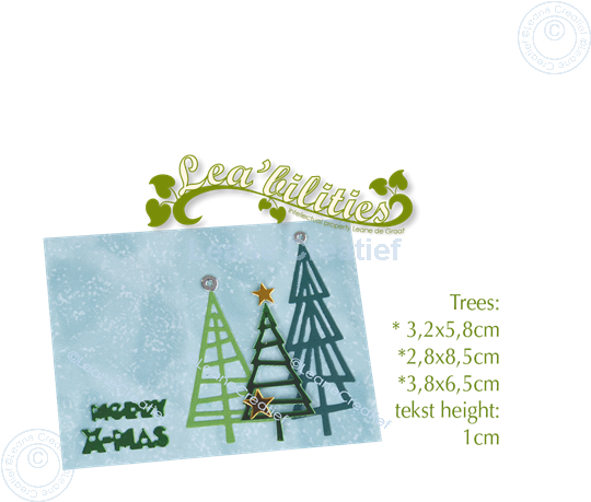 Picture of Lea’bilitie® Christmas Tree modern cut and embossing die