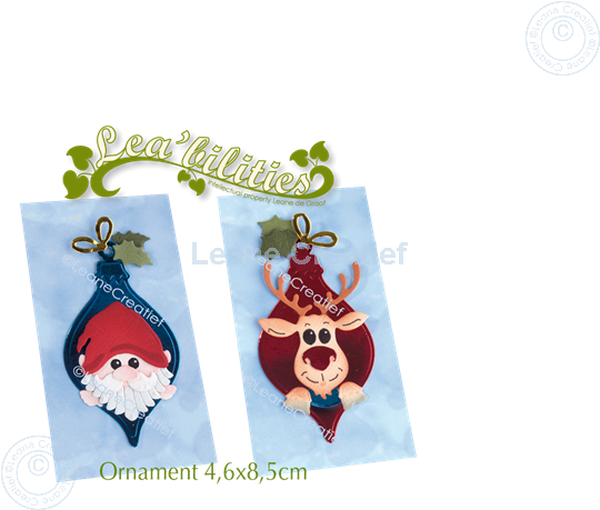 Picture of Lea’bilitie® Ornament Santa & Reindeer cut and embossing die