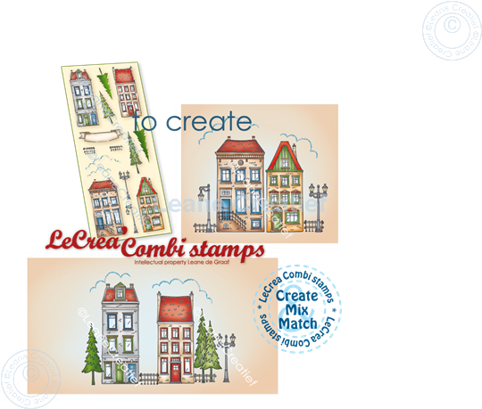 Picture of LeCreaDesign® combi clear stamp House scene