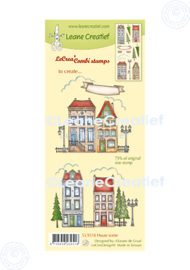 Picture of LeCreaDesign® combi clear stamp House scene